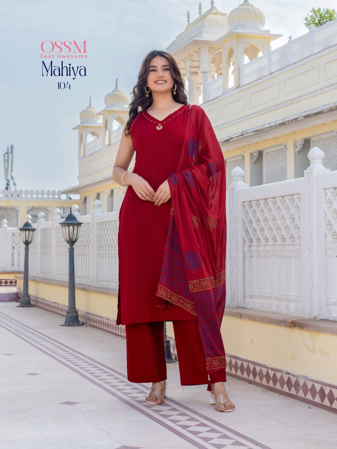 MAHIYA By Ossm Flex Cotton Printed Kurti With Bottom Dupatta Wholesale Shop In Surat